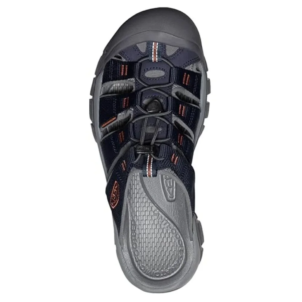 NEW KEEN Men's Newport Closed Toe Slip On Slide Sandals Sky Captain/Bombay Brown